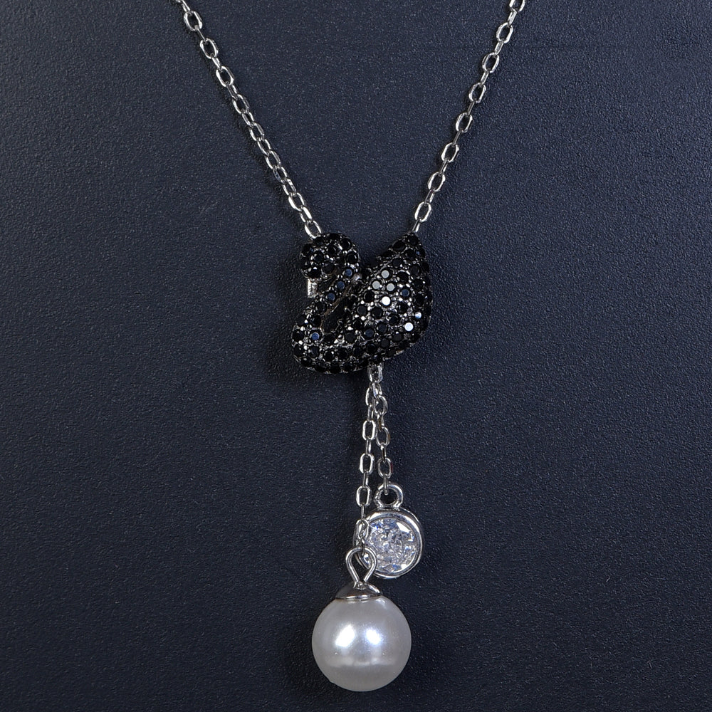 Swarovski style necklace made by 925 sterling silver