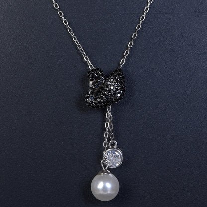 Swarovski style necklace made by 925 sterling silver