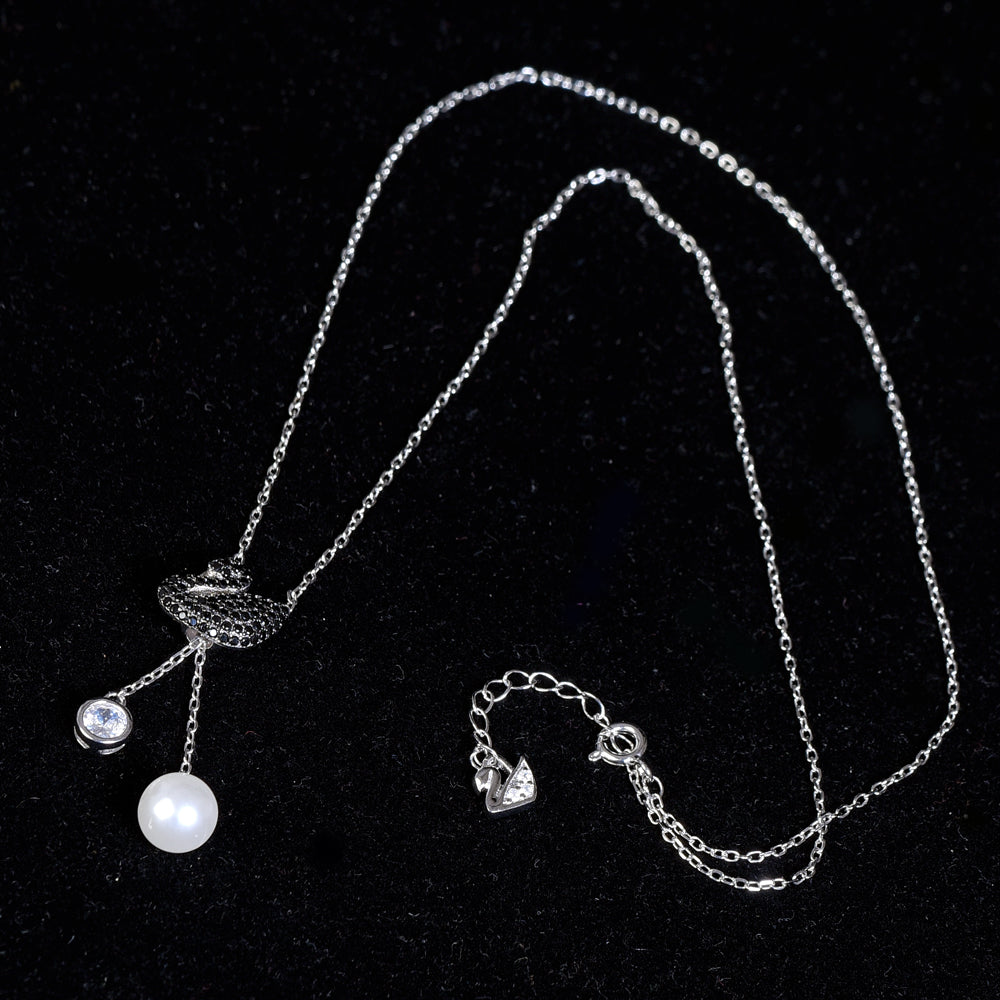 Swarovski style necklace made by 925 sterling silver