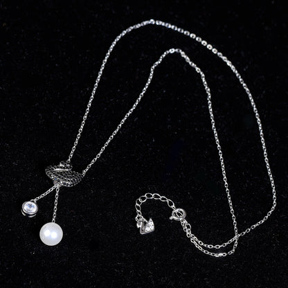 Swarovski style necklace made by 925 sterling silver