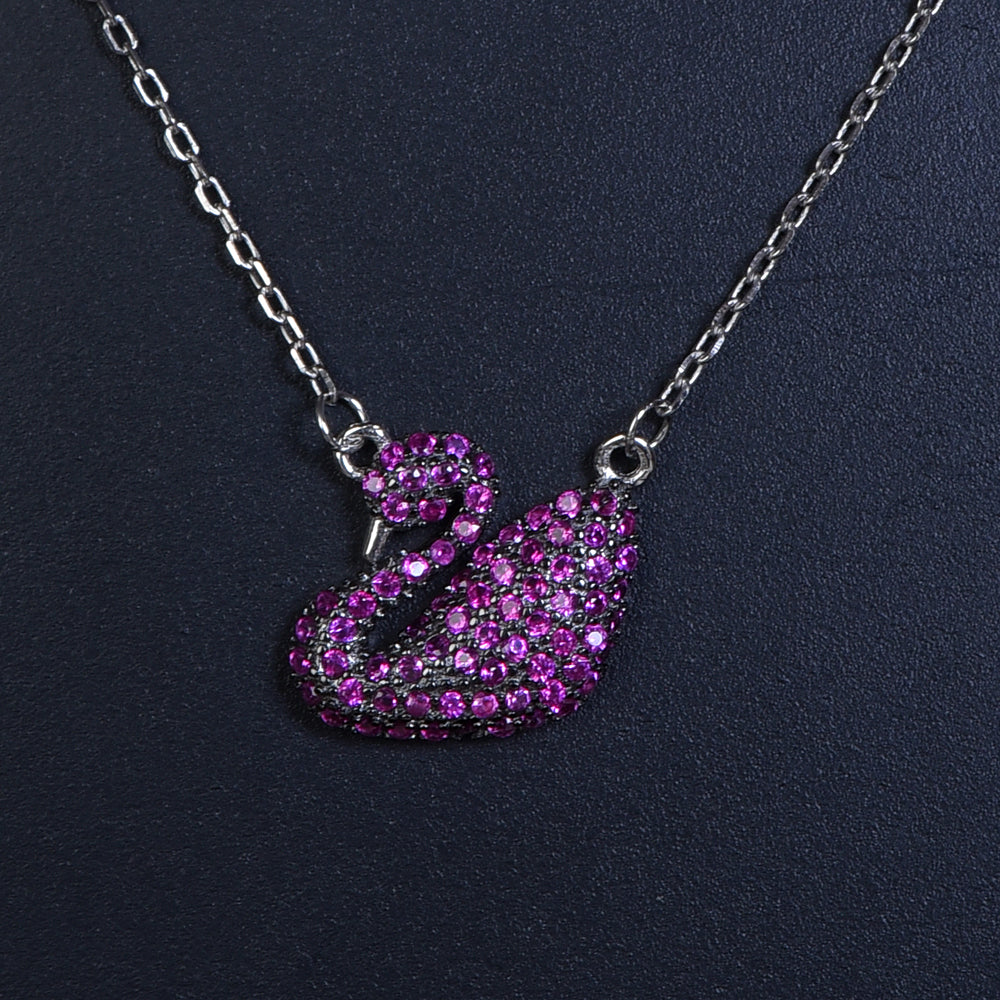 Swarovski style necklace made by 925 sterling silver