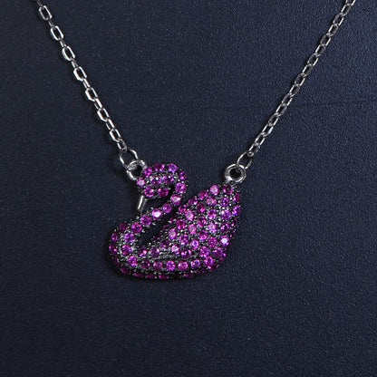 Swarovski style necklace made by 925 sterling silver