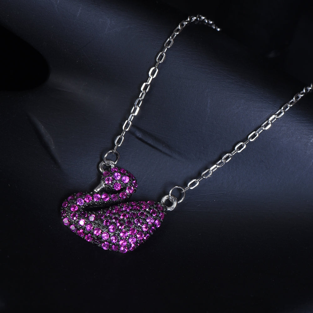 Swarovski style necklace made by 925 sterling silver